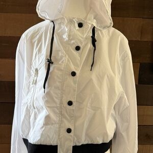 Mono B activewear windbreaker White Hooded Women's Jacket